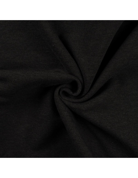 Tissu sweat molleton - Gris chiné foncé