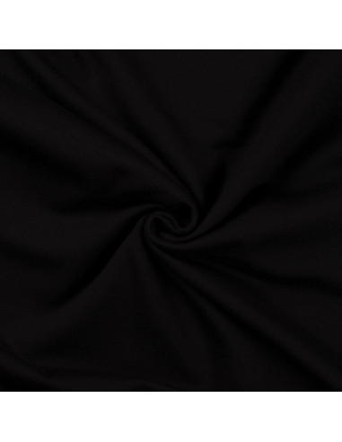 Tissu sweat molleton - Noir