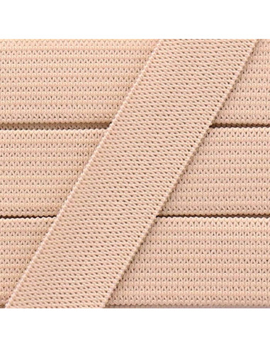 Élastique souple 15 mm - Beige