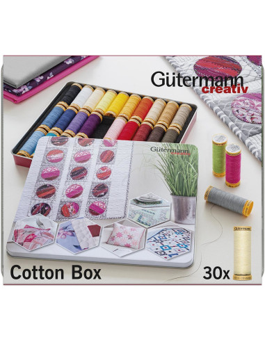 Coffret de 30 fils à coudre coton Gütermann