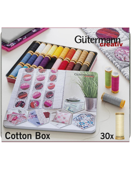 Coffret de 30 fils à coudre coton Gütermann