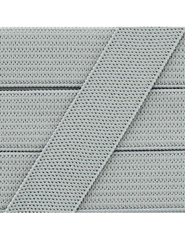 Élastique souple 15 mm - Gris clair