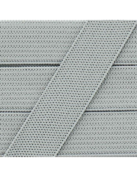 Élastique souple 15 mm - Gris clair