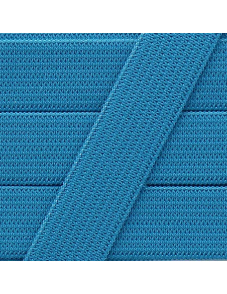 Élastique souple 15 mm - Bleu