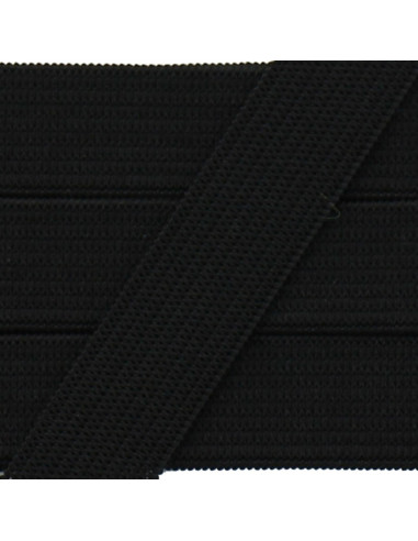Élastique souple 15 mm - Noir