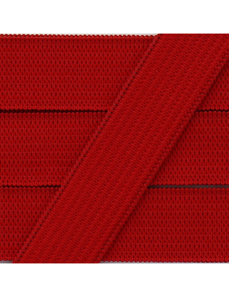 Élastique souple 15 mm - Rouge