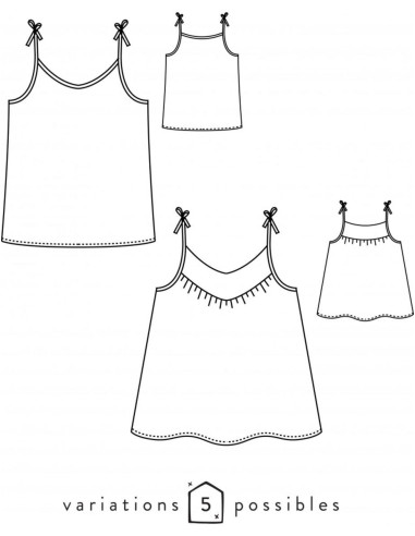 Patron de débardeur ou robe Crépuscule - Atelier Scämmit