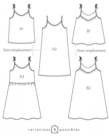 Patron de débardeur ou robe Crépuscule - Atelier Scämmit