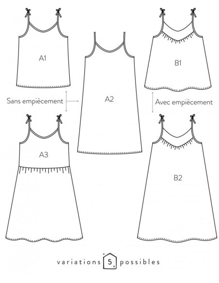 Patron de débardeur ou robe Crépuscule - Atelier Scämmit