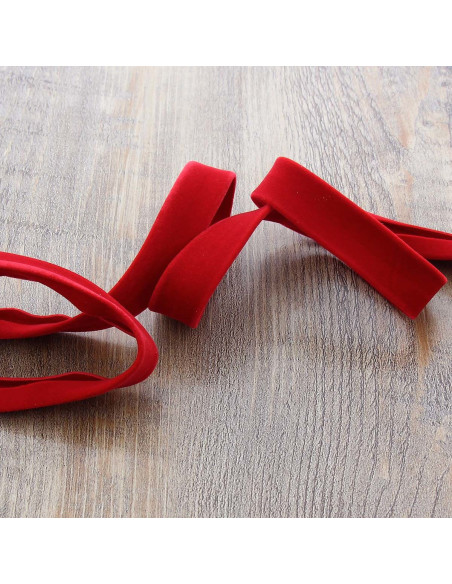 Biais velours - Rouge