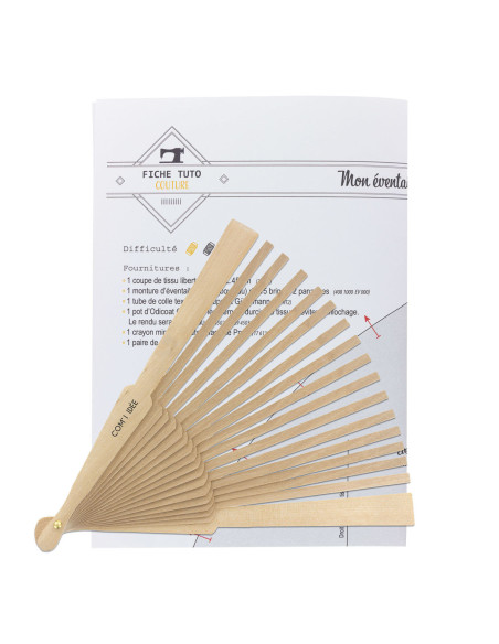 Monture éventail en bois