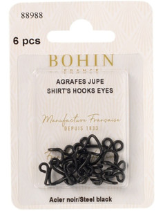 Agrafes de fermeture pour jupes noir Bohin