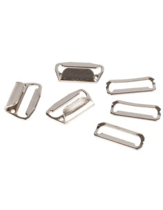 Agrafes de fermeture plates pour jupes 20 mm argent Bohin 2