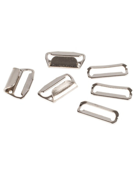 Agrafes de fermeture plates pour jupes 25 mm argent Bohin