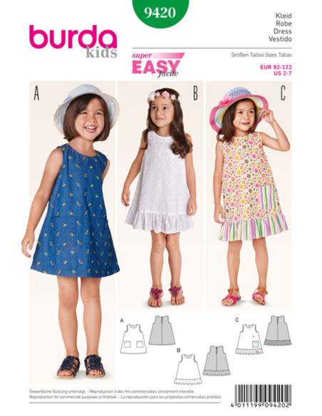 Patron de robe - Burda 9420