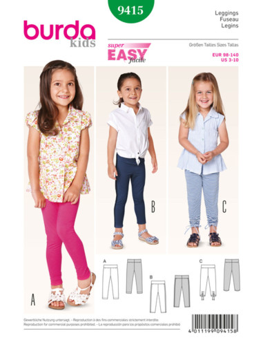 Patron de leggings - Burda 9415