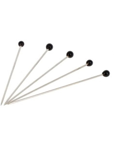 Boite de 100 épingles tête de verre extra-longues noires Bohin 2
