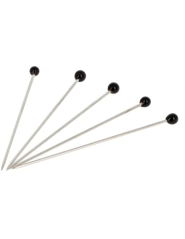 Boite de 100 épingles tête de verre extra-longues noires Bohin