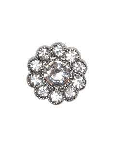 Set de 4 boutons Strass diamant 17 mm - Blanc 2