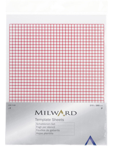 Lot de 6 feuilles de gabarit A4 transparentes pour patchwork