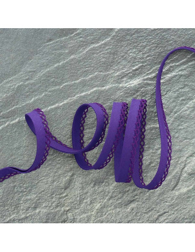 Biais replié picot - Violet