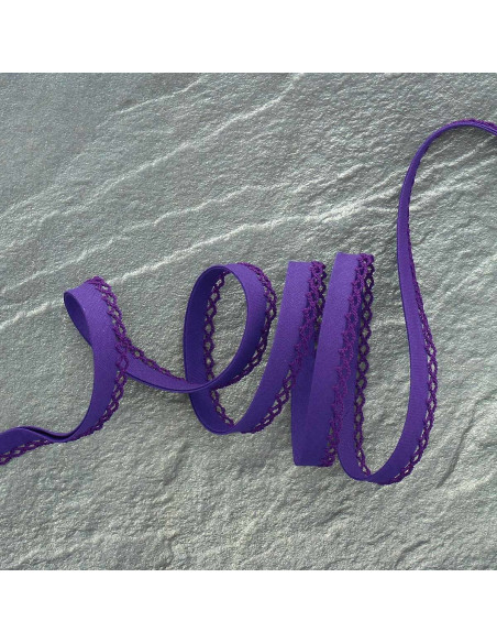 Biais replié picot - Violet