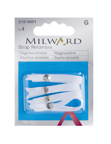 Paquet de 4 attaches bretelles - Blanc