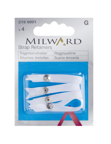 Paquet de 4 attaches bretelles - Blanc