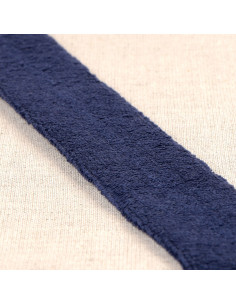 Biais éponge bouclette - Bleu marine