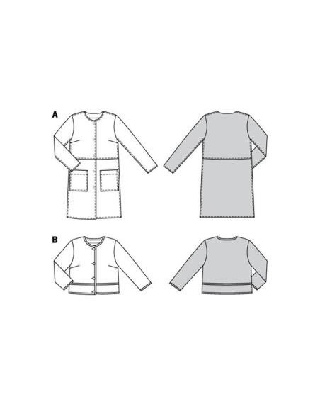 Patron de veste et manteau - Burda 5951
