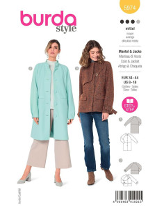 Patron de veste et manteau - Burda 5974