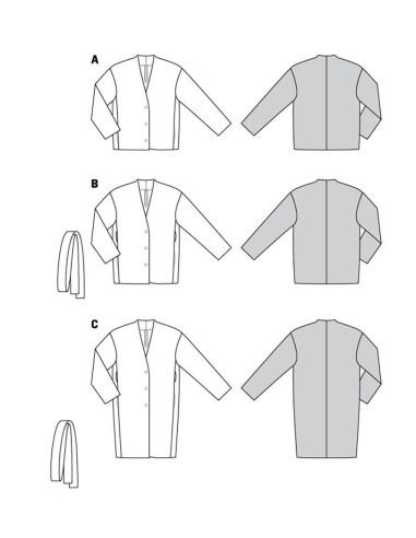 Patron de veste et manteau - Burda 5976