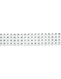 Galon strass 20 mm argent