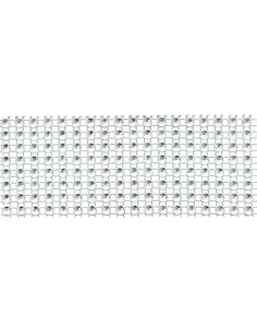 Galon strass 40 mm argent