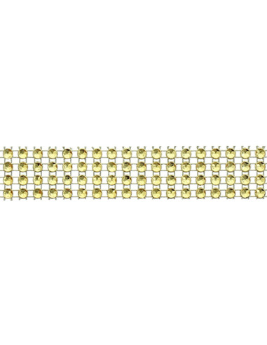 Galon strass 20 mm or