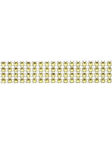 Galon strass 20 mm or