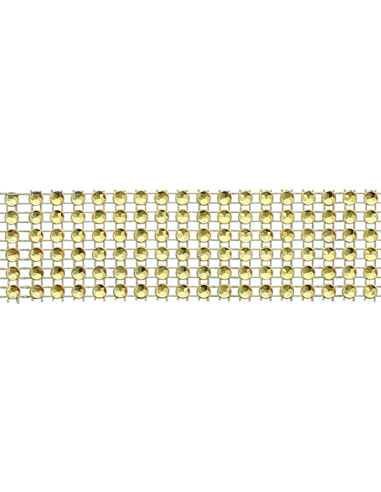 Galon strass 30 mm or