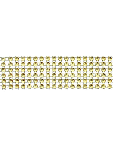 Galon strass 30 mm or