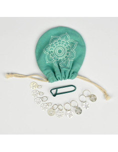 Set de marqueurs de mailles argent plaqué Chakra Mindful KnitPro 2
