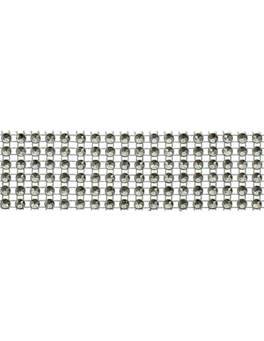 Galon strass 30 mm noir