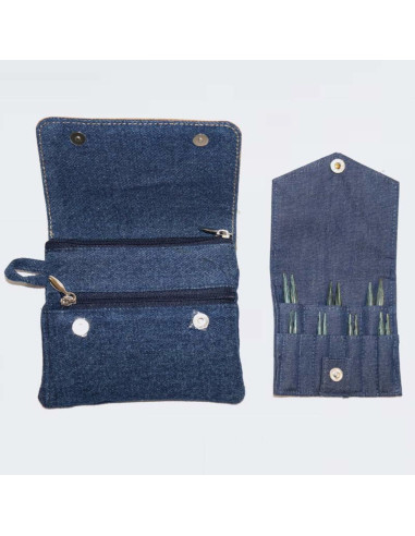 Trousse aiguilles à tricoter circulaires mini KnitPro Indigo