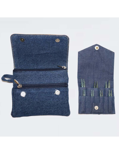 Trousse aiguilles à tricoter circulaires mini KnitPro Indigo