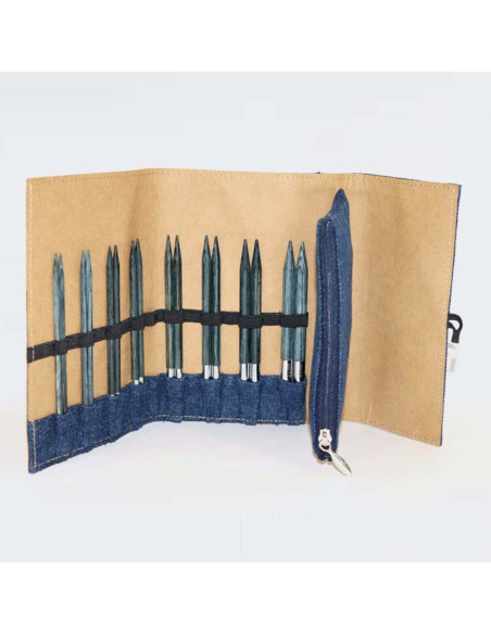 Trousse aiguilles à tricoter circulaires KnitPro Indigo