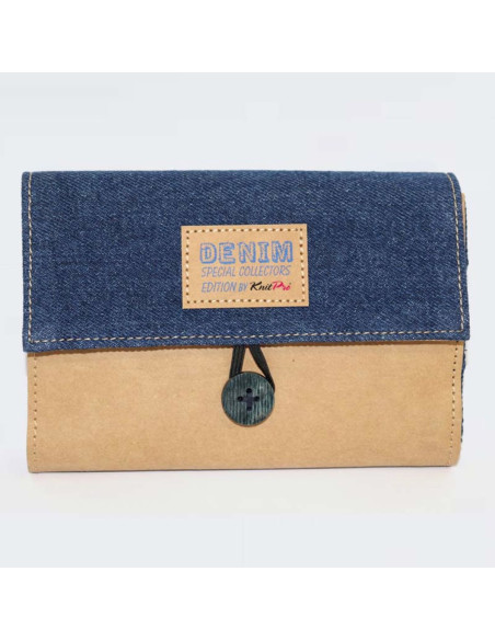 Trousse aiguilles à tricoter circulaires KnitPro Indigo