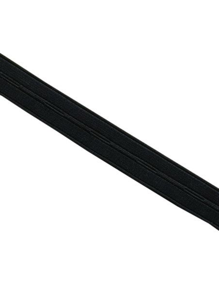 Elastique à boutonnière nylon - Noir