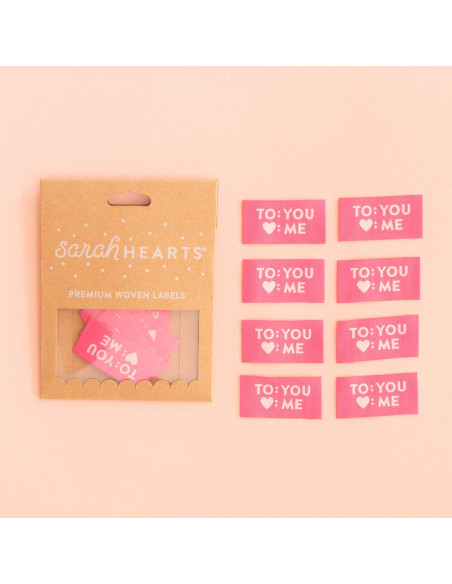 Lot de 8 étiquettes tissées - To You Love Me