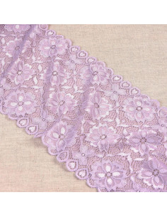 Dentelle élastique chemin de fleurs - Parme