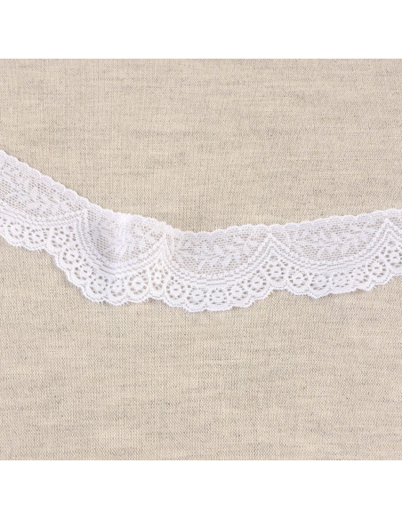Dentelle élastique feston - Blanc