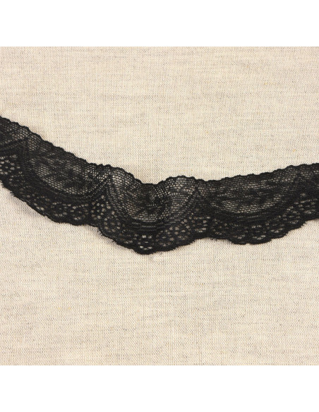 Dentelle élastique feston - Noir
