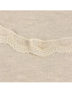 Dentelle élastique feston - Écru
